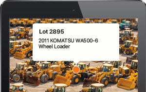 Locate equipment at the auction site with the new Wayfinding feature in the Ritchie Bros. mobile app.
