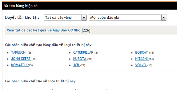 Xem tất cả các mặt hàng hoặc thu hẹp cuộc tìm kiếm của mình